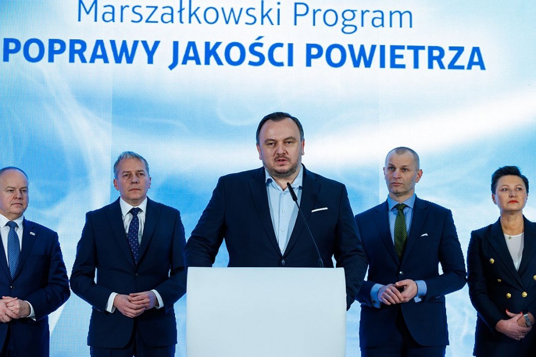 Konferencja prasowa inaugurująca Marszałkowski Program Poprawy Jakości Powietrza. fot. Andrzej Grygiel / UMWS 