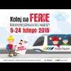  Grafika: Kolej na Ferie – bezpłatne przejazdy dla dzieci i młodzieży 9-24 lutego 2019 / graf. UMWS 