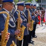  Uroczyste podniesienie flagi państwowej na placu Bolesława Chrobrego w Katowicach. fot. Andrzej Grygiel / UMWS