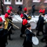 Górnicza orkiestra w katowickiej dzielnicy Nikiszowiec. fot. Tomasz Żak / UMWS